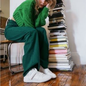 ZARA Wide Leg Jeans - Dark Green